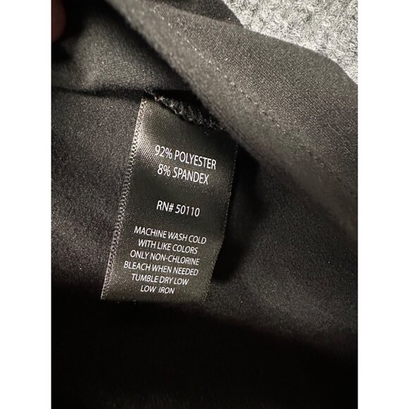 NWT Feathers Long High Low Dress Short Sleeve Top Large Black Twist Front Dancer - Picture 8 of 8